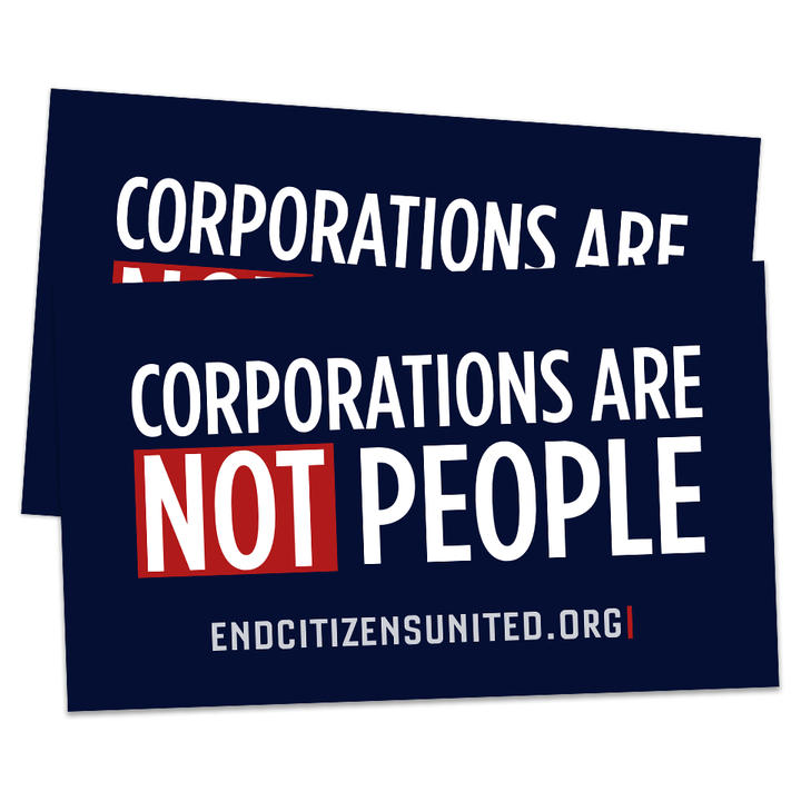 Corporations are NOT People Sticker (Set of 2)